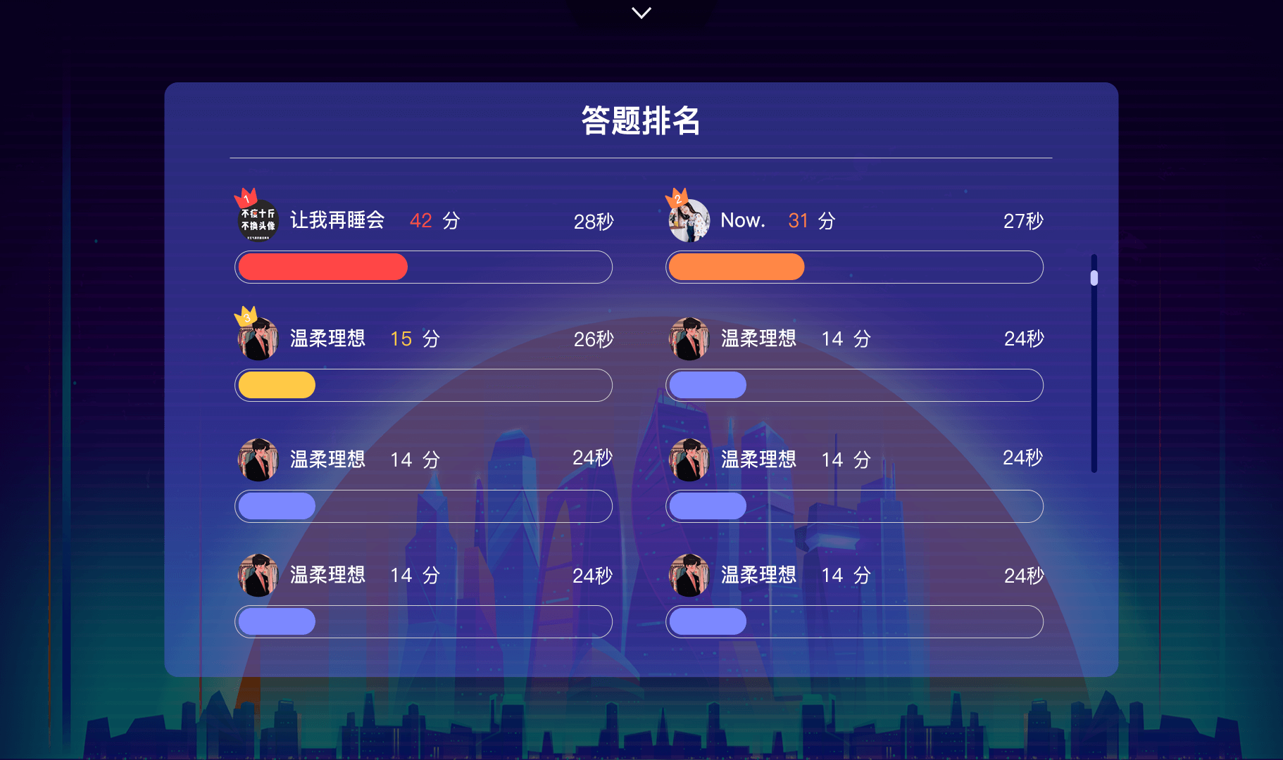 易企微现场答题